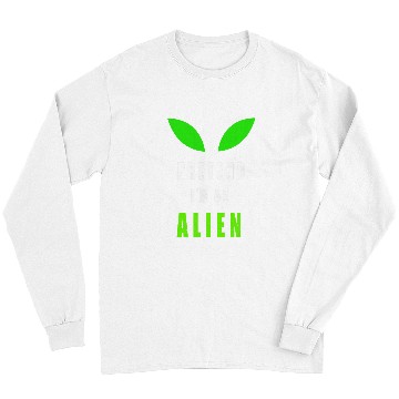 Discover Aliens UFO Funny Pretend Im An Alien Halloween Costume Party 21 Long Sleeves