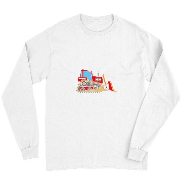 Discover Bulldozer Fun Driver Bulldozing Construction Vehicles Long Sleeves