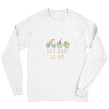 Discover Tractor Fun driving Kids Egg Hunt Is On Tractor Easter Eggs Long Sleeves
