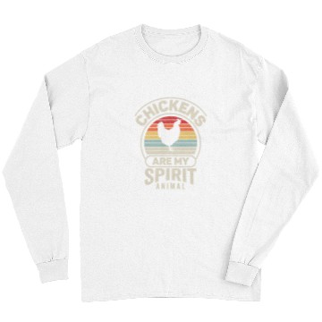 Discover Chicken Pet vintages Retro Chickens Are My Spirit Animal Long Sleeves