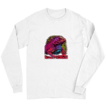 Discover Iguana Pet Lover PsychedelciaScarlet And Violet Iguana Brick Long Sleeves