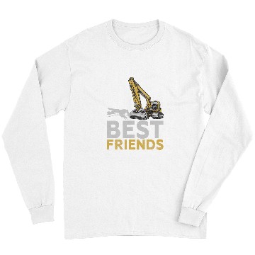 Discover Excavator Fun bests Friends Construction Workers Construction Site Digger Drivers Long Sleeves