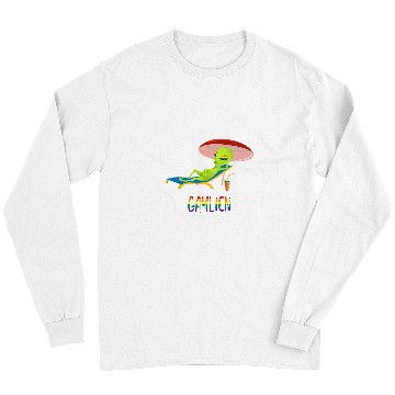 Discover Aliens UFO Gay Pride Month Stuff Alien Men Women NonBinary Graphic Long Sleeves