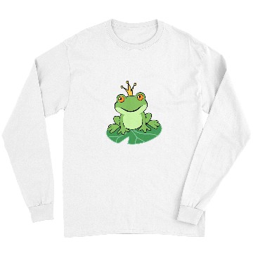 Discover Frog Pet Cute King Frog Toad with a Crown Long Sleeves