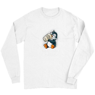 Discover Penguin Pet I Need More Coffee In My Mug Caffeine Nerd Funny Long Sleeves