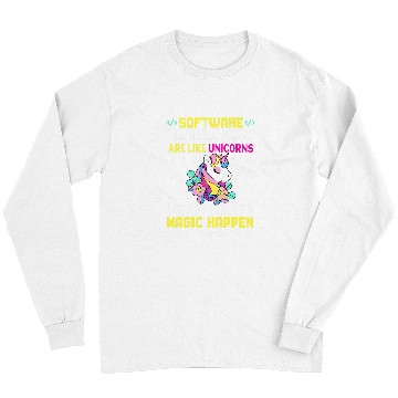 Discover Unicorn Pet Software Developers Are Like Unicorns Make Magic Happen Long Sleeves