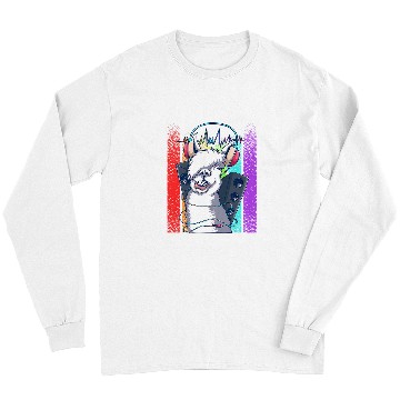 Discover Llama Pet  Funny Cute Style Alpaca Graphic Plus Size Long Sleeves