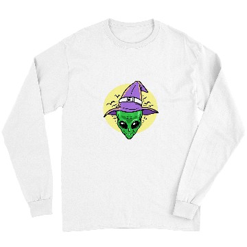 Discover Aliens UFO Wizard Witch Halloween Long Sleeves