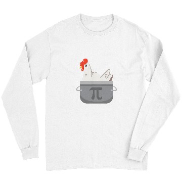 Discover Chicken Pet Funny Math Pi Chicken Pot Pie Apparel Long Sleeves