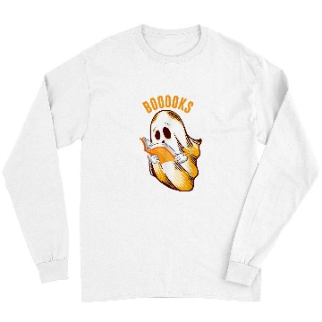 Discover Book Fun Cute Teacher Halloween Booooks ghosts Reading Long Sleeves