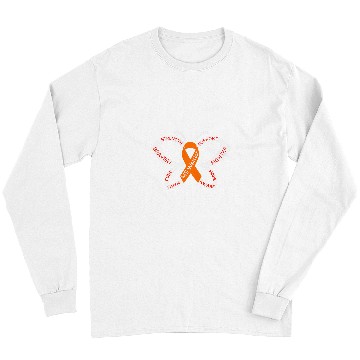 Discover Multiple Sclerosis Ribbon Orange Ribbon MS Warrior Butterfly Hope Long Sleeves