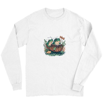 Discover Frog Pet Book Funny Retro Frog Toad Cottagecore Aesthetic Book Lover Long Sleeves