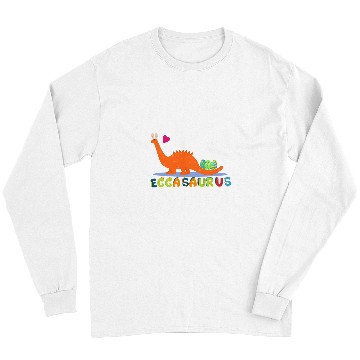 Discover Dinosaur Pet Easter brontosaurus eggs bunny ears eggasaurus cute Long Sleeves