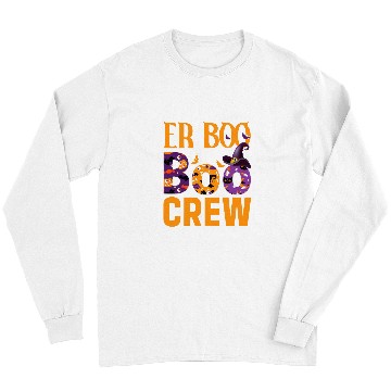 Discover nurses Job Halloween ER Costume Women Men ER Boo Boo Crew nurses Long Sleeves