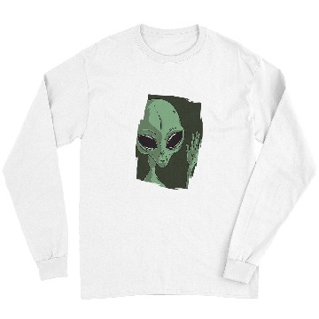 Discover Aliens UFO Waving 2I Aliens Greetings UFO Long Sleeves