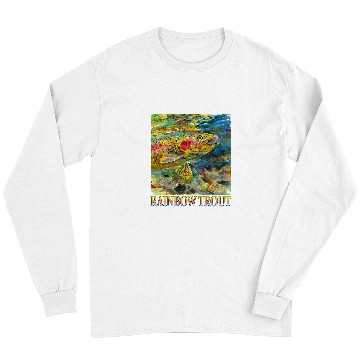 Discover Fishing Fun Rainbow Trout Fishing Design Long Sleeves