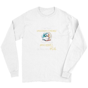 Discover Book Fun Writer Owl Writing Imaginary Friends Reading Long Sleeves