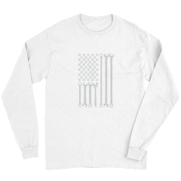 Discover Auto Mechanic Patriotic Tech Independence Day Automotive Long Sleeves