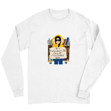 Discover Book Fun Feminist Quote A Girl With Book Ruth Bader Ginsburg Funny Long Sleeves