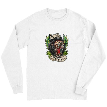 Discover Gorilla Pet 964 Silverback Gorilla Traditional Tattoo style gym Long Sleeves