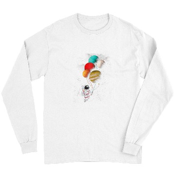 Discover Astronaut Job Space Balloons Moon Mars Galaxy Outer Space Kids23 5 Long Sleeves