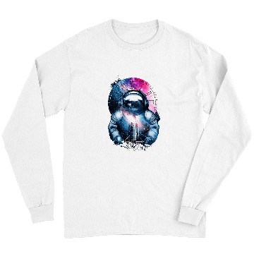 Discover Astronaut Job Space Man Astronauts Science Cosmos galaxy surreal art Long Sleeves