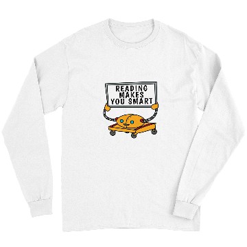 Discover Book Fun Reading Makes You Smart Robot Long Sleeves