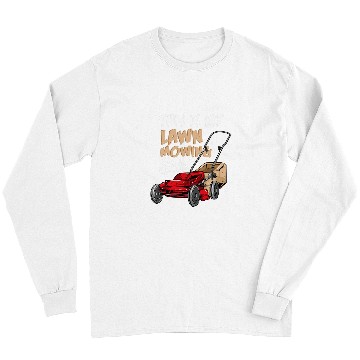 Discover Lawn Mower Fun Guy Gardener Funny This Is My Lawn Mowing Long Sleeves