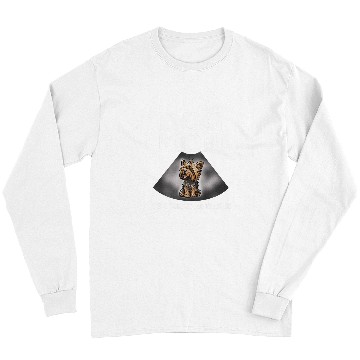Discover Yorkshire Pet Funny and Heartwarming Yorkshire Terrier Dog Mom Ultrasound Long Sleeves