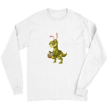 Discover Dinosaur Pet Easter Dinosaur Easter Bunny Dinosaur Easter Bunny TRex Long Sleeves