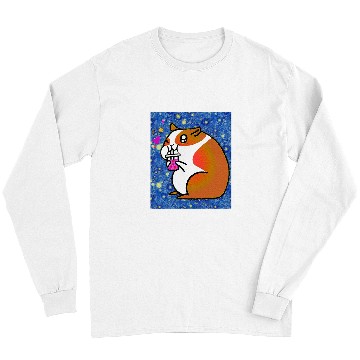 Discover Hamster Pet Starry Night Kawaii Bubble Tea Hamster Long Sleeves