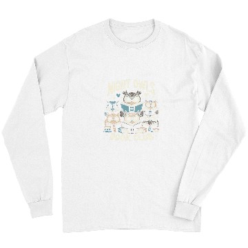 Discover Book Fun Literary Bird Funny Reading Owl Long Sleeves
