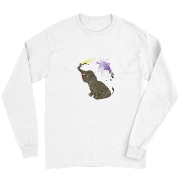 Discover Elephant Mammal LGBT Nonbinary Flag Queer Pride Month LGBT Non Binary Long Sleeves