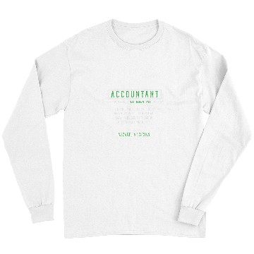 Discover Accountant Job Definition Wizard Magician Accounting Funny CPA Long Sleeves