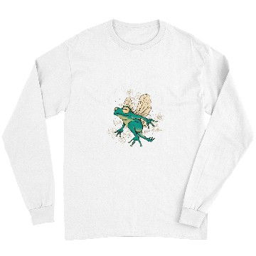 Discover Frog Pet Cottagecore Aesthetic Frog Fairy Celestial Moon Phases Magic Long Sleeves