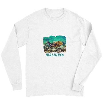 Discover Turtle Pet Maldives Vacation Sea Turtle Scuba Diving Long Sleeves