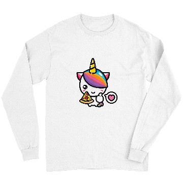 Discover Unicorn Pet with Pizza Pizza Long Sleeves