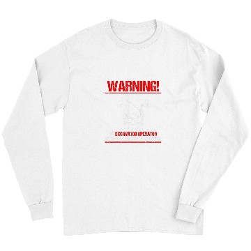 Discover Excavator Fun Mens Backhoe Operator Design for Excavator Sand Digger 5 Long Sleeves