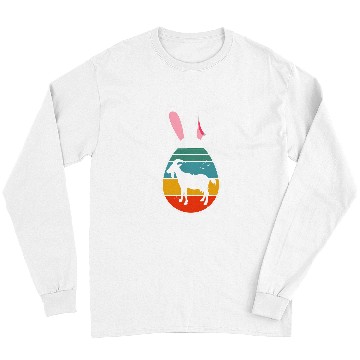Discover Goats Pet Vintage Retro Goats In Easter Egg Bunny Long Sleeves