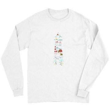 Discover Whale Pet Fish Seagull Sun Planet Island Sea Lighthouse Long Sleeves