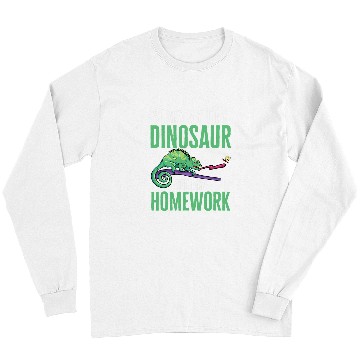 Discover Dinosaur Pet Chameleon Lizard Sorry My Tiny Dinosaur Ate My Homework Long Sleeves
