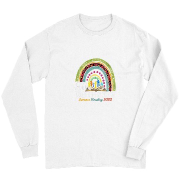 Discover Book Fun All Together Now Summer Reading Rainbow Hand Book Lover Long Sleeves