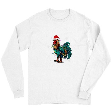 Discover Chicken Pet christmas lights led santa hat christmas lover Long Sleeves
