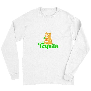 Discover Funny Tequila Drinking Cat Lover Salt Lime Bartender Drink 26 Long Sleeves