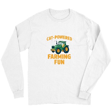 Discover Tractor Fun Farming Farm Tractor Cat Lover Drive Farmer Pet Owner Driver 3 Long Sleeves