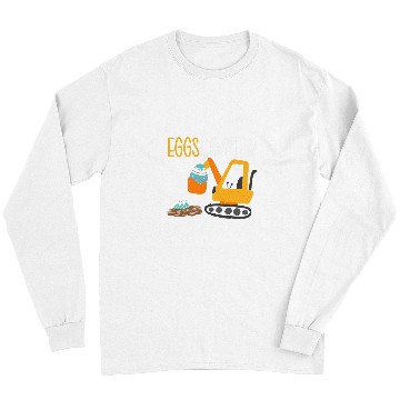Discover Excavator Fun Eggscavator Easter Egg Hunting Excavator Construction Long Sleeves