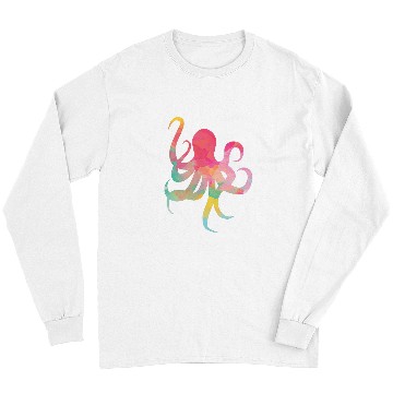 Discover Octopus Pet Cute Colorful Octopus Art Sea Life Long Sleeves