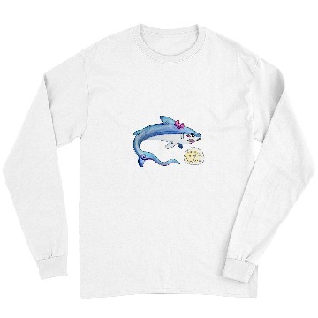 Discover Shark Pet Funny and Cute Tsundere Anime Thresher Shark Senpai Long Sleeves
