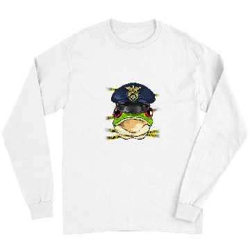 Discover Frog Pet Police Pond Frog Amphibian Animal Lover 106 Long Sleeves
