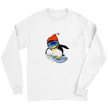 Discover Penguin Pet Snowboarding Surfer Winter Hat Long Sleeves